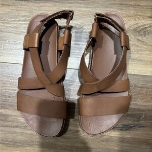 Women's Sorel Tan Leather Sandal Size 8.5